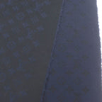 Louis Vuitton Cashmere 100% Monogram Fringe Shawl Scarf Black Navy — view 4