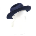 Hermes Rabbit Felt Lining Silk 100% Leather Hat Navy 56