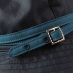 Hermes Silver Hat with Belt Navy Light Blue 56 — view 7