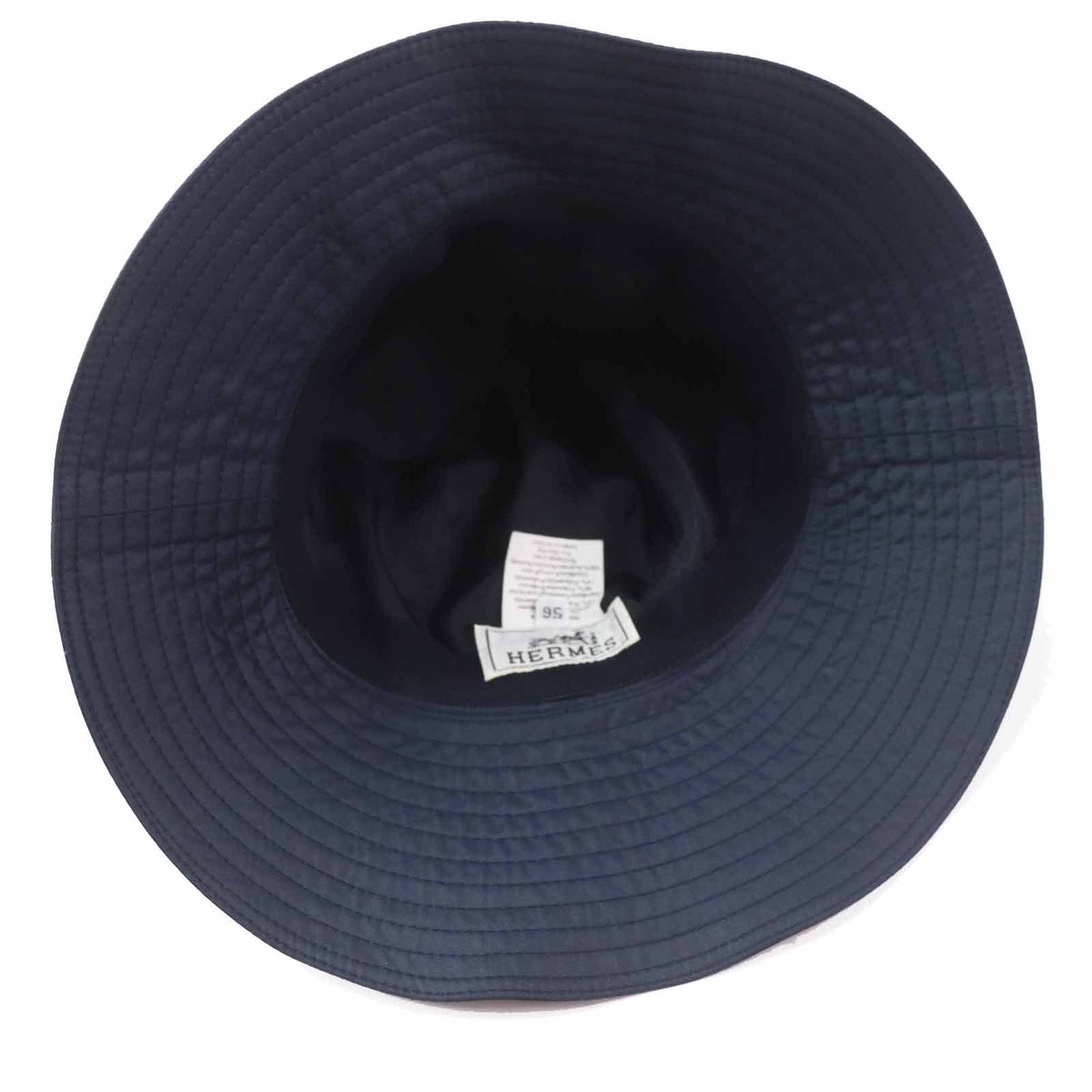 Hermes Silver Hat with Belt Navy Light Blue 56 — view 6