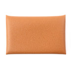 Hermes Calvi Gold Veau Epsom Card Case Coin Purse — view 3