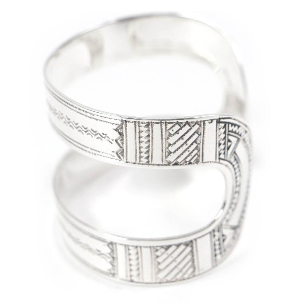 Hermes Toareg Bracelet Bangle Silver — view 2