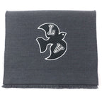 Louis Vuitton Echarpe LV Harmony Wool 100% Logo Patch Scarf Gray