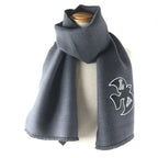 Louis Vuitton Echarpe LV Harmony Wool 100% Logo Patch Scarf Gray — view 2