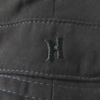 Hermes H Logo Embroidery Wide Brim Hat Dark Brown 56 — view 7