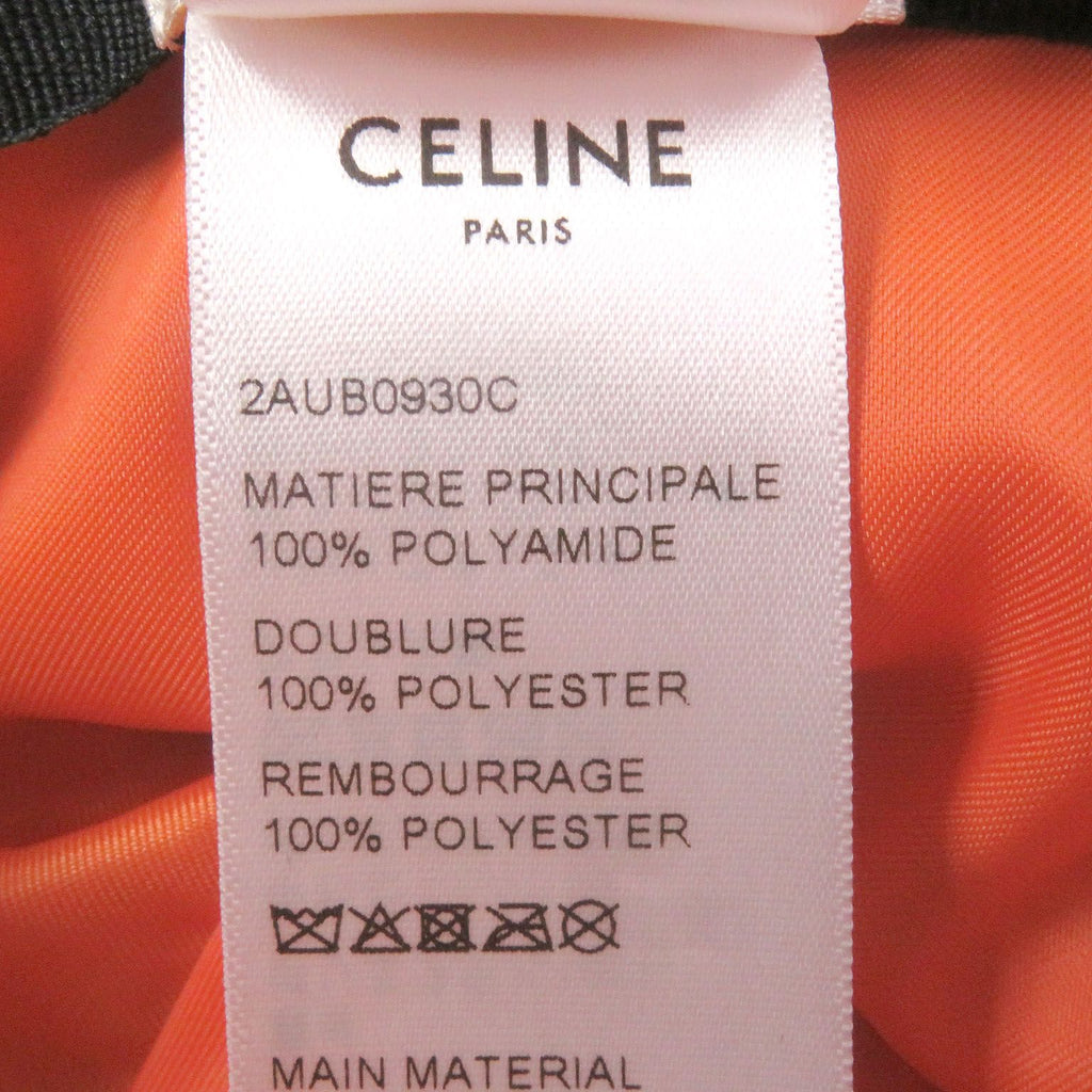 Celine Logo Print Quilted Bucket Hat Black — view 7