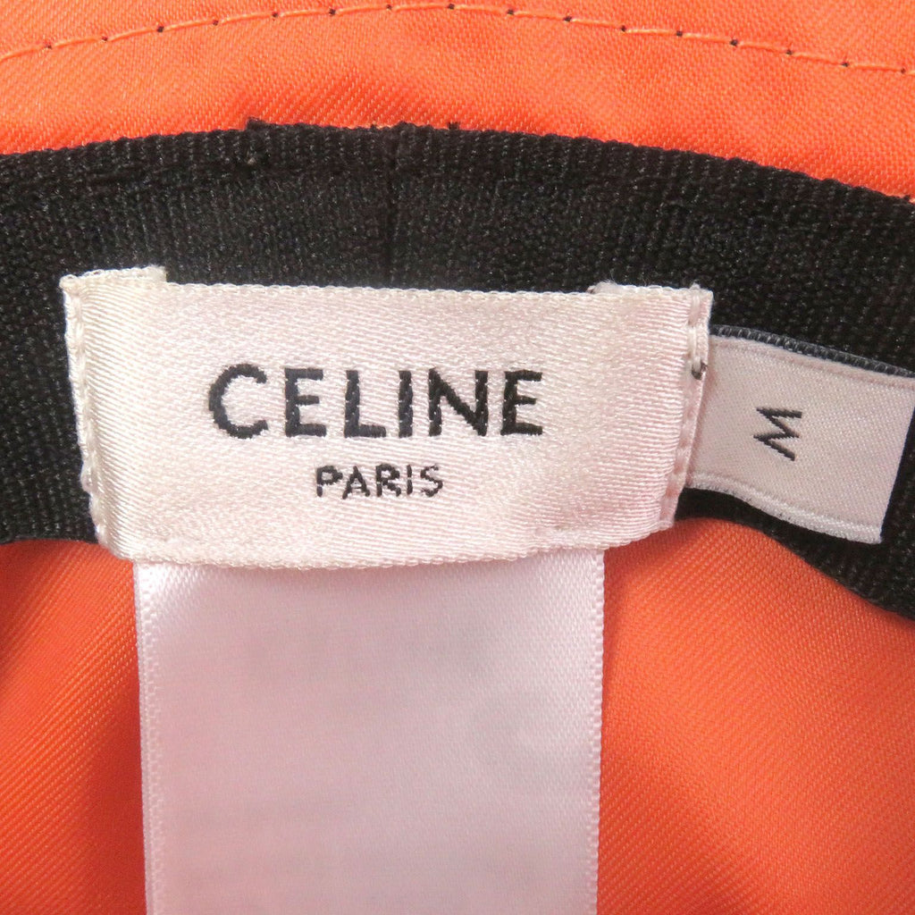 Celine Logo Print Quilted Bucket Hat Black — view 6
