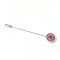 Hermes Silver Sellier Pin Brooch Hat Pin Brown
