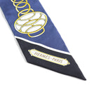 Hermes Twilly Lift Profile Silk 100% Marine Noir Gold Scarf — view 6