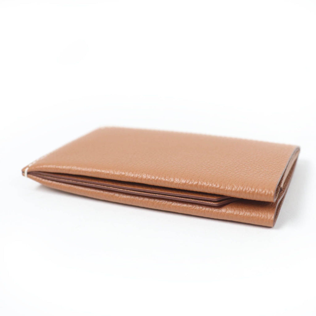 Hermes H Sellier Gold Veau Evercolor Card Case — view 5