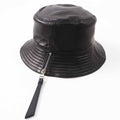 Loewe Anagram Leather Patch Lambskin Hat Black Silver 59
