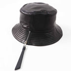 Loewe Anagram Leather Patch Lambskin Hat Black Silver 59