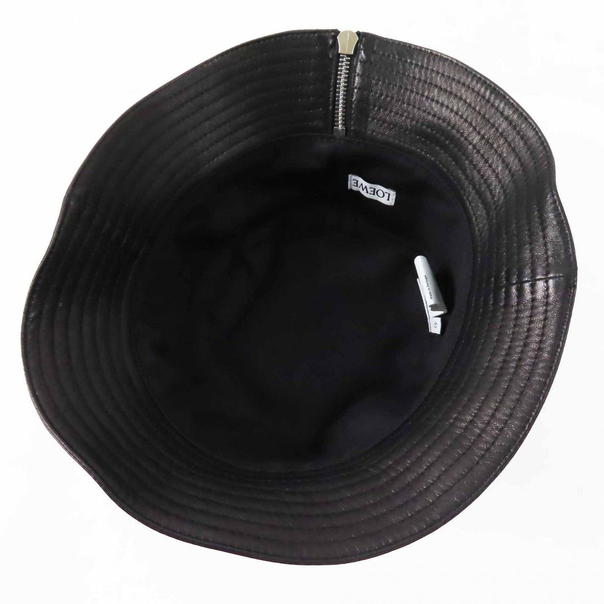 Loewe Anagram Leather Patch Lambskin Hat Black Silver 59 — view 7
