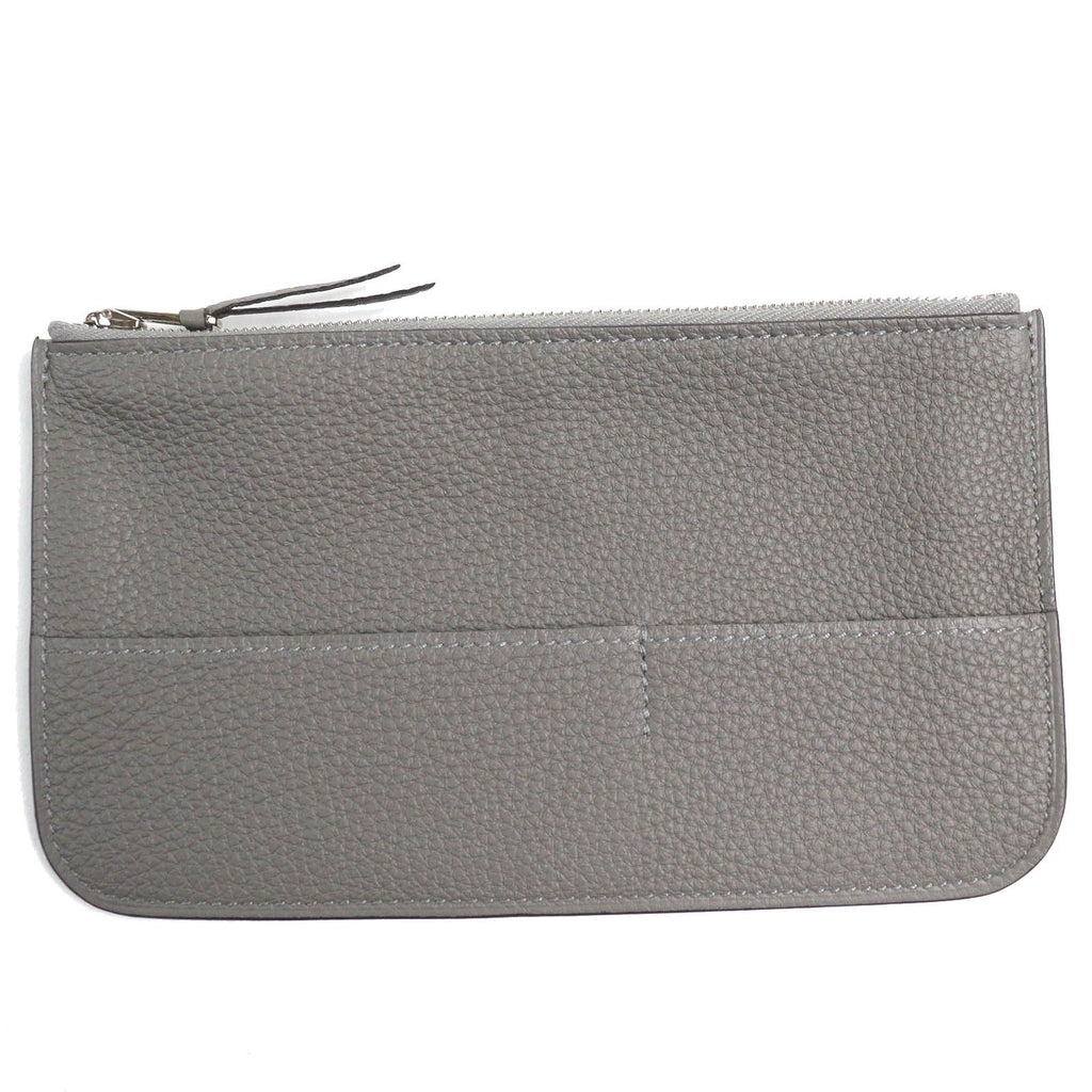 Hermes Dogon GM Duo Gris Meyer Silver Sellier Buttons Togo Wallet — view 8