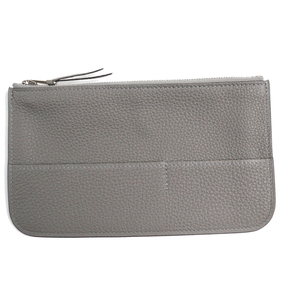 Hermes Dogon GM Duo Gris Meyer Silver Sellier Buttons Togo Wallet — view 8