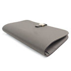Hermes Dogon GM Duo Gris Meyer Silver Sellier Buttons Togo Wallet — view 4