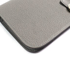 Hermes Dogon GM Duo Gris Meyer Silver Sellier Buttons Togo Wallet — view 5