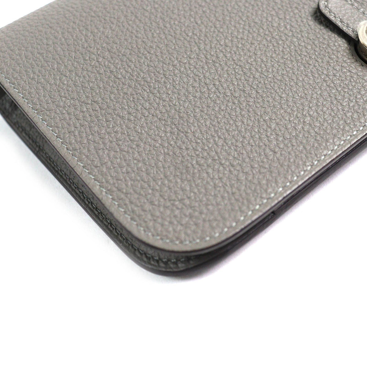Hermes Dogon GM Duo Gris Meyer Silver Sellier Buttons Togo Wallet — view 5