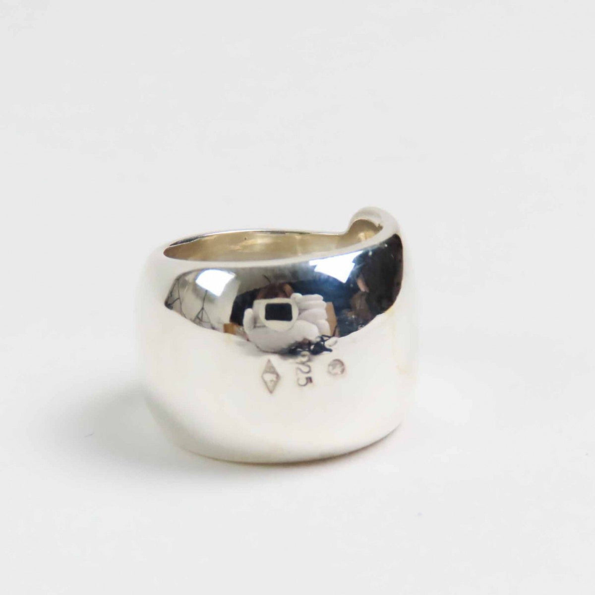 Chanel Vintage Logo Ring Silver — view 4