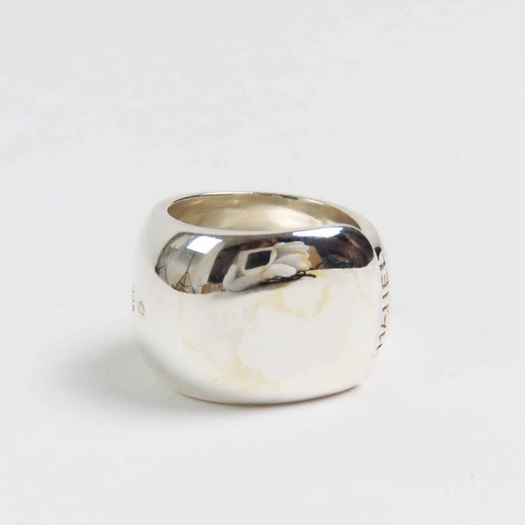 Chanel Vintage Logo Ring Silver — view 5