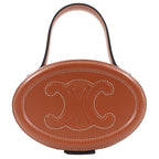 Celine Oval Minaudiere Cuir Triomphe Smooth Calfskin Handbag Tan — view 3
