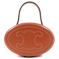 Celine Oval Minaudiere Cuir Triomphe Smooth Calfskin Handbag Tan