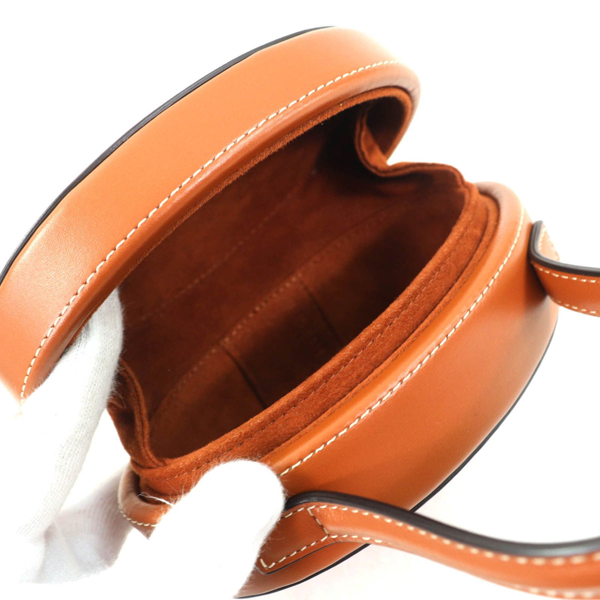 Celine Oval Minaudiere Cuir Triomphe Smooth Calfskin Handbag Tan — view 8