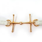 Hermes Mall Bracelet Pink Gold Leather White T2 — view 4