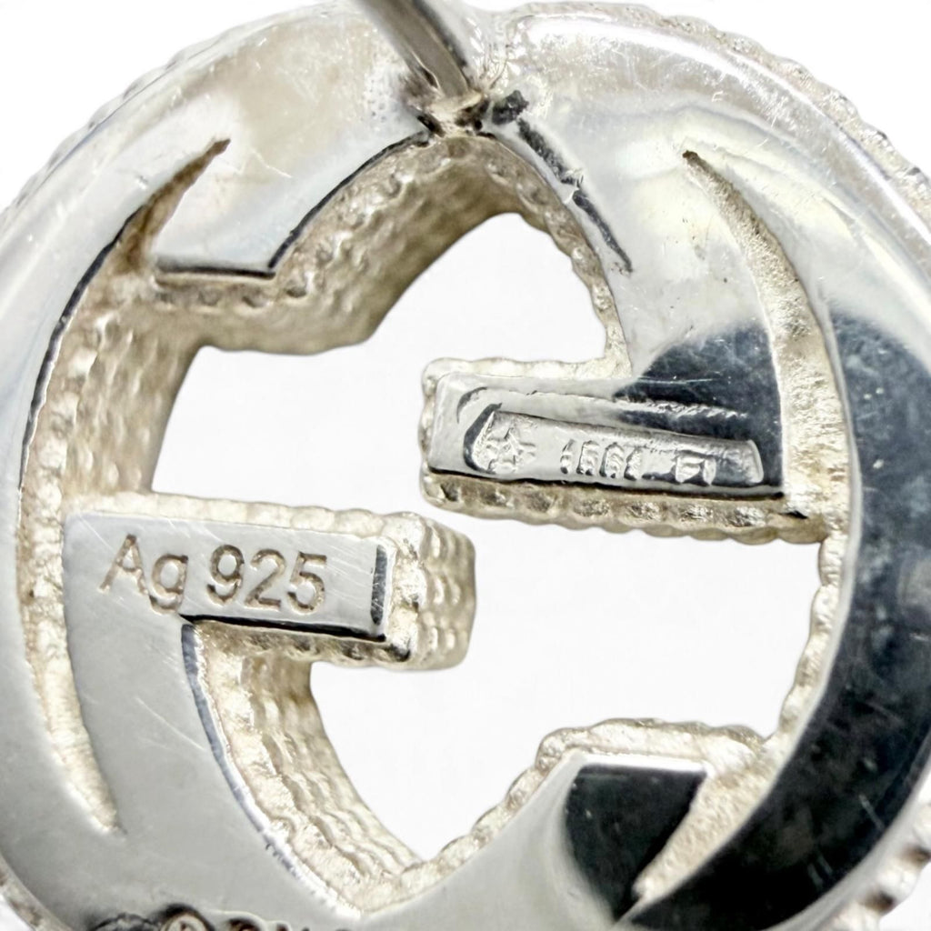 Gucci Interlocking G Stud Earrings Silver — view 6
