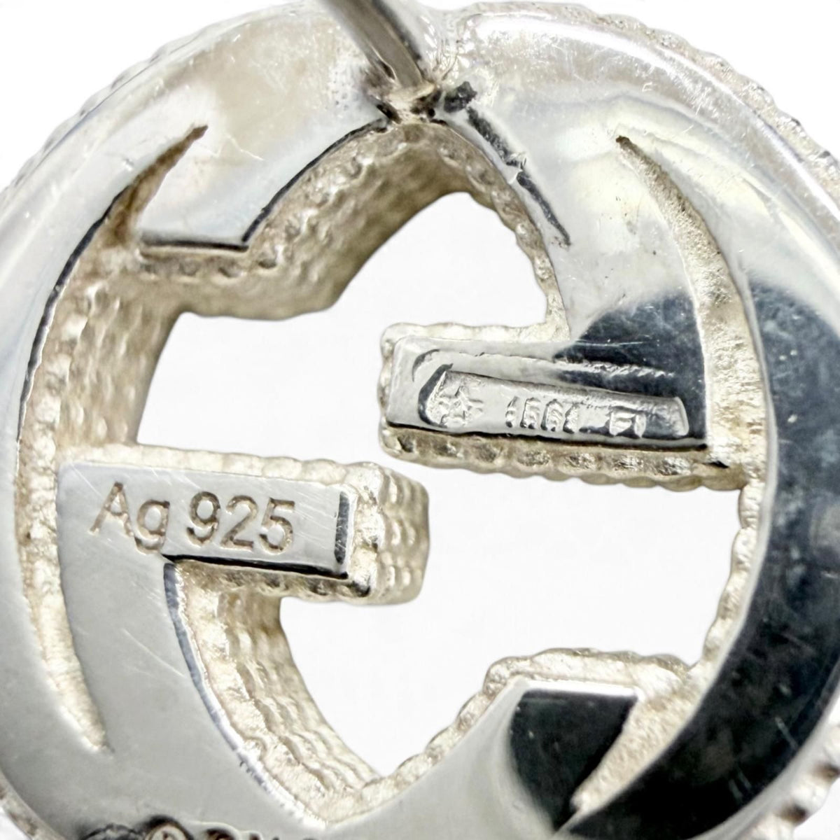 Gucci Interlocking G Stud Earrings Silver — view 6