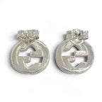 Gucci Interlocking G Stud Earrings Silver — view 2