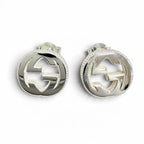 Gucci Interlocking G Stud Earrings Silver