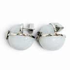 Prada Logo Crystal Ball Earrings — view 4
