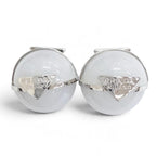 Prada Logo Crystal Ball Earrings