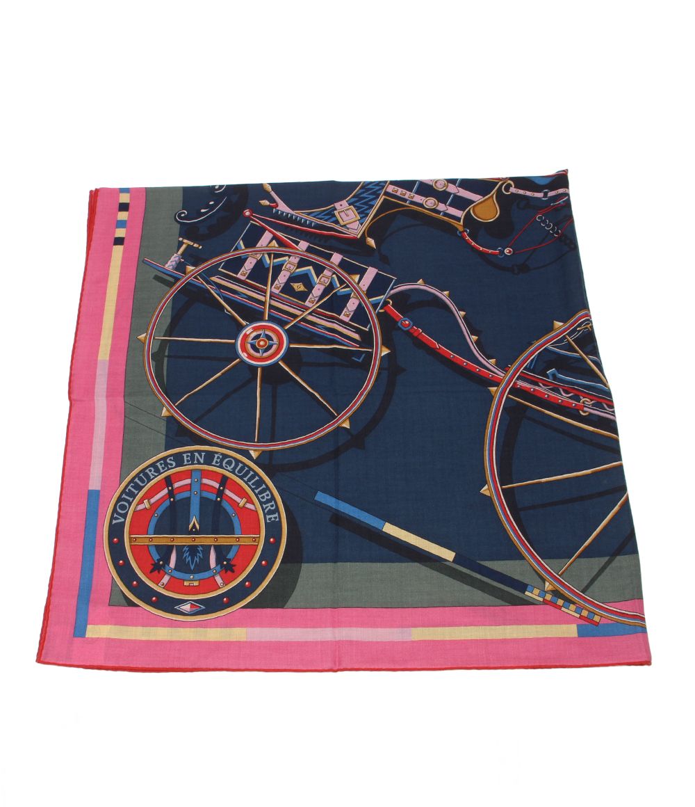 Hermes Large Shawl Scarf Voitures en Equilibre Elaborate Carriage — view 5