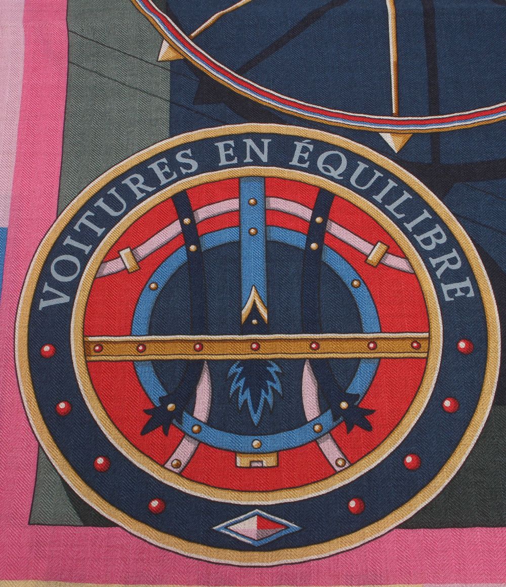 Hermes Large Shawl Scarf Voitures en Equilibre Elaborate Carriage — view 8