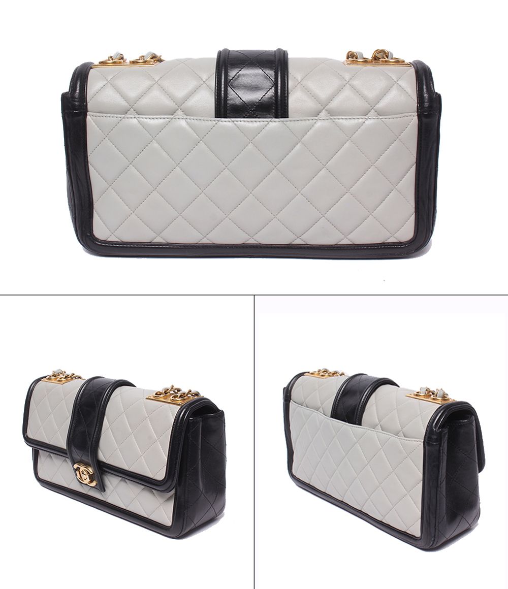 Chanel Chain Shoulder Bag Crossbody Gold Maxi Quilted Double Single Flap — view 2