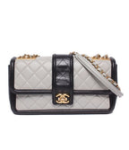 Chanel Chain Shoulder Bag Crossbody Gold Maxi Quilted Double Single Flap