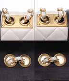 Chanel Chain Shoulder Bag Crossbody Gold Maxi Quilted Double Single Flap — view 6