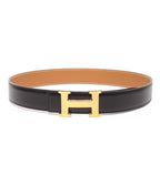 Hermes Belt Gold H Buckle Reversible Constance