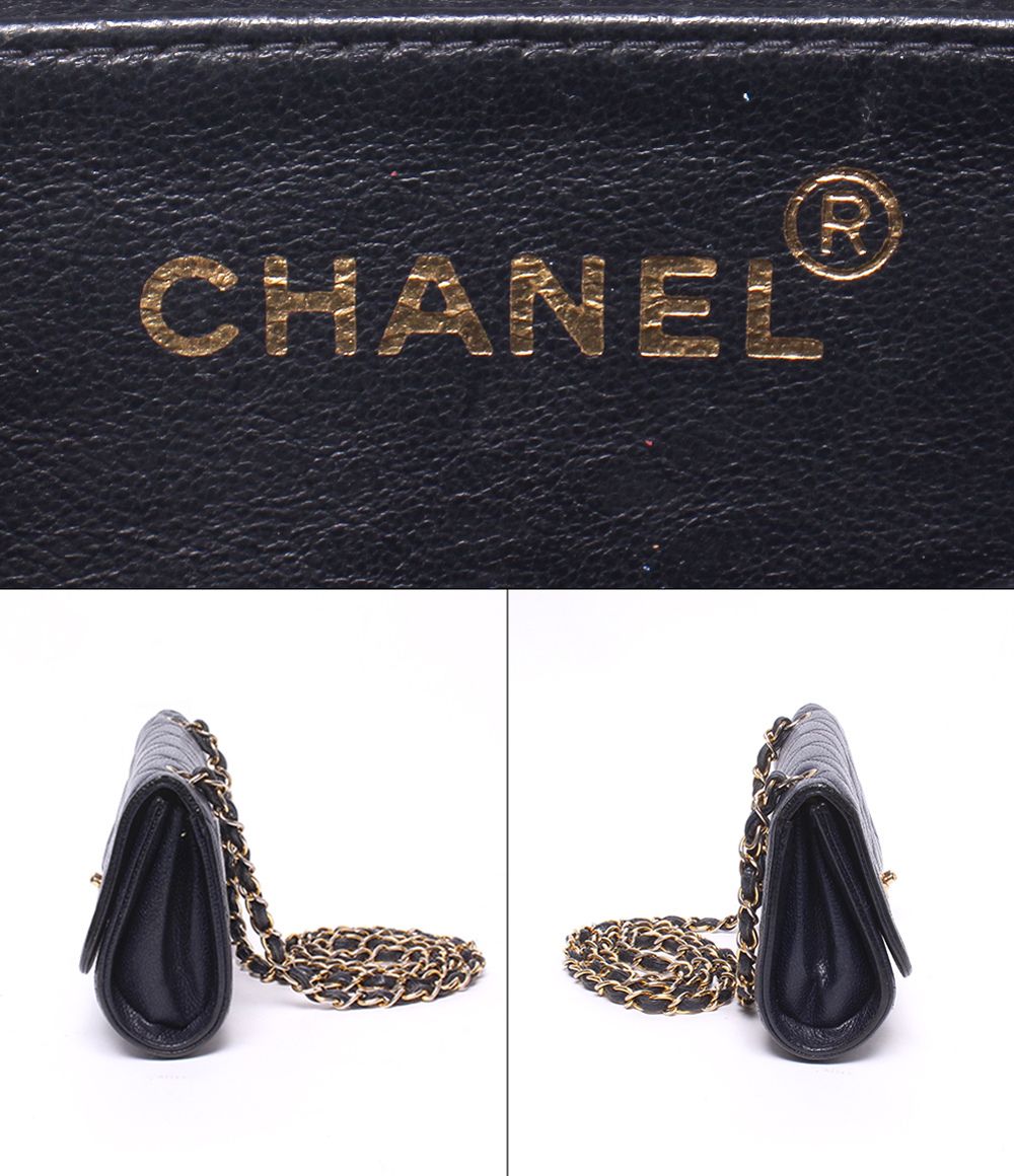 Chanel Chain Shoulder Bag Crossbody Gold Quilted Single Flap Caviar Leather — view 4