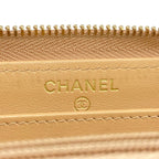 Chanel Wallet Quilted Beige Zip Around — view 5