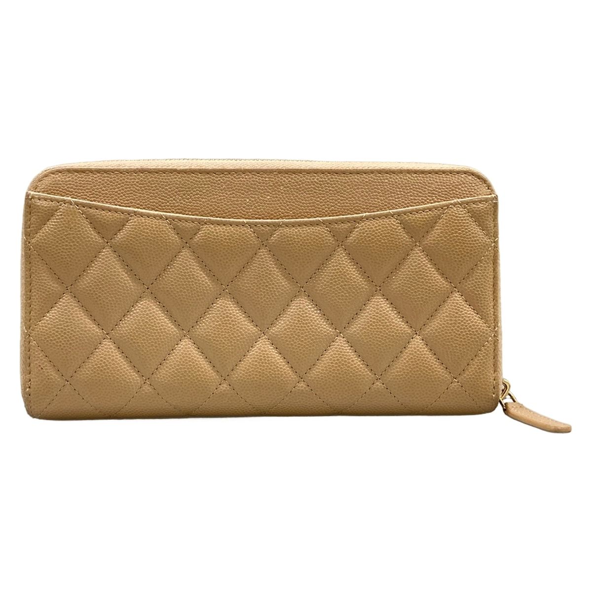 Chanel Wallet Quilted Beige Zip Around — view 2