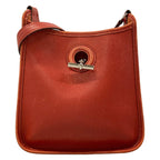 Hermes Shoulder Bag Vespa TPM Rouge Vif Silver