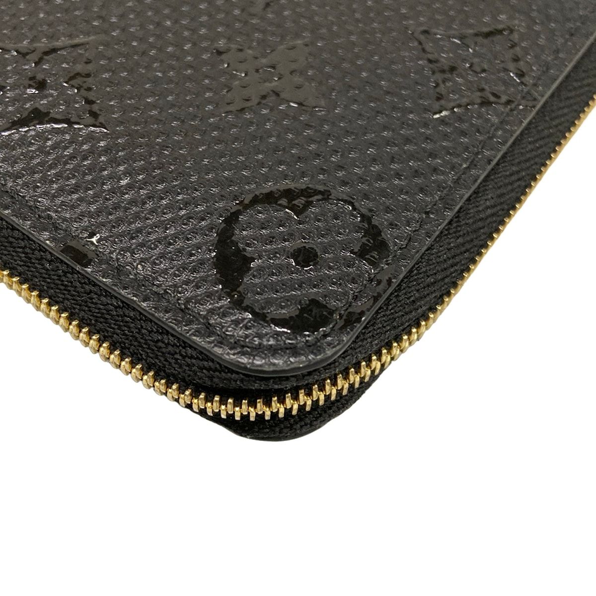 Louis Vuitton Coin Purse Exotic Leather Zippy Black Zip Around Monogram Pattern — view 5