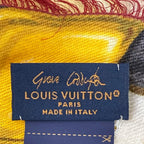 Louis Vuitton Shawl My LV Trunk Beige Yellow Multi Gray Coddington Wool — view 2