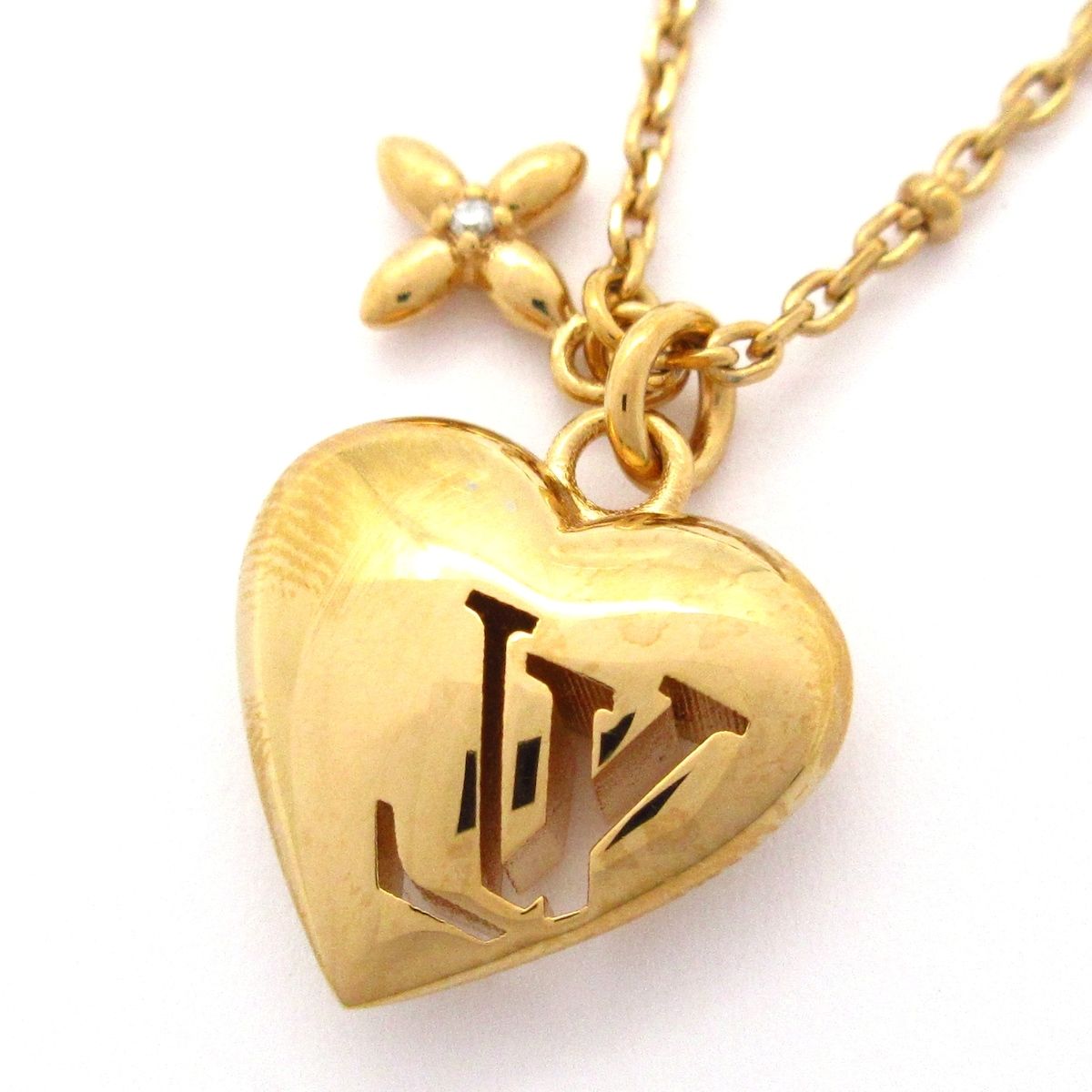 Louis Vuitton Necklace Blooming Heart Gold — view 3