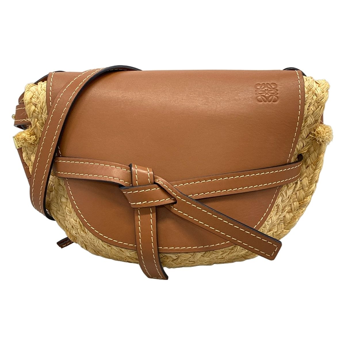 Loewe Shoulder Bag Gate Small 329.13 Tan Natural Leather