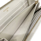 Chanel Wallet Chanel 19 Long Zip White Gold Round Zipperkinskin — view 4