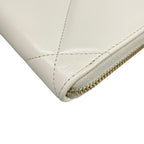 Chanel Wallet Chanel 19 Long Zip White Gold Round Zipperkinskin — view 7